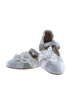 White & silver girls shoes, Monnalisa