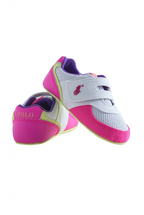 White-and-pink baby shoes, Ralph Lauren