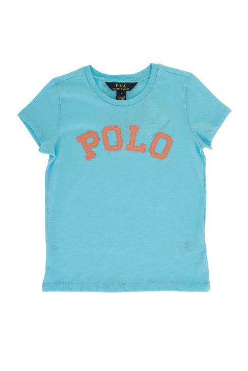 Blue T-shirt with POLO inscription, Polo Ralph Lauren