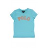Niebieski t-shirt z napisem POLO, Polo Ralph Lauren