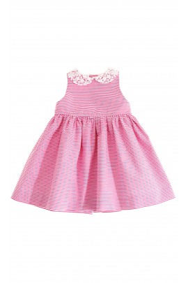 Dress in pink-and-white stripes, Polo Ralph Lauren