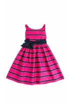 Pink dress with narrow, navy blue stripes, Polo Ralph Lauren