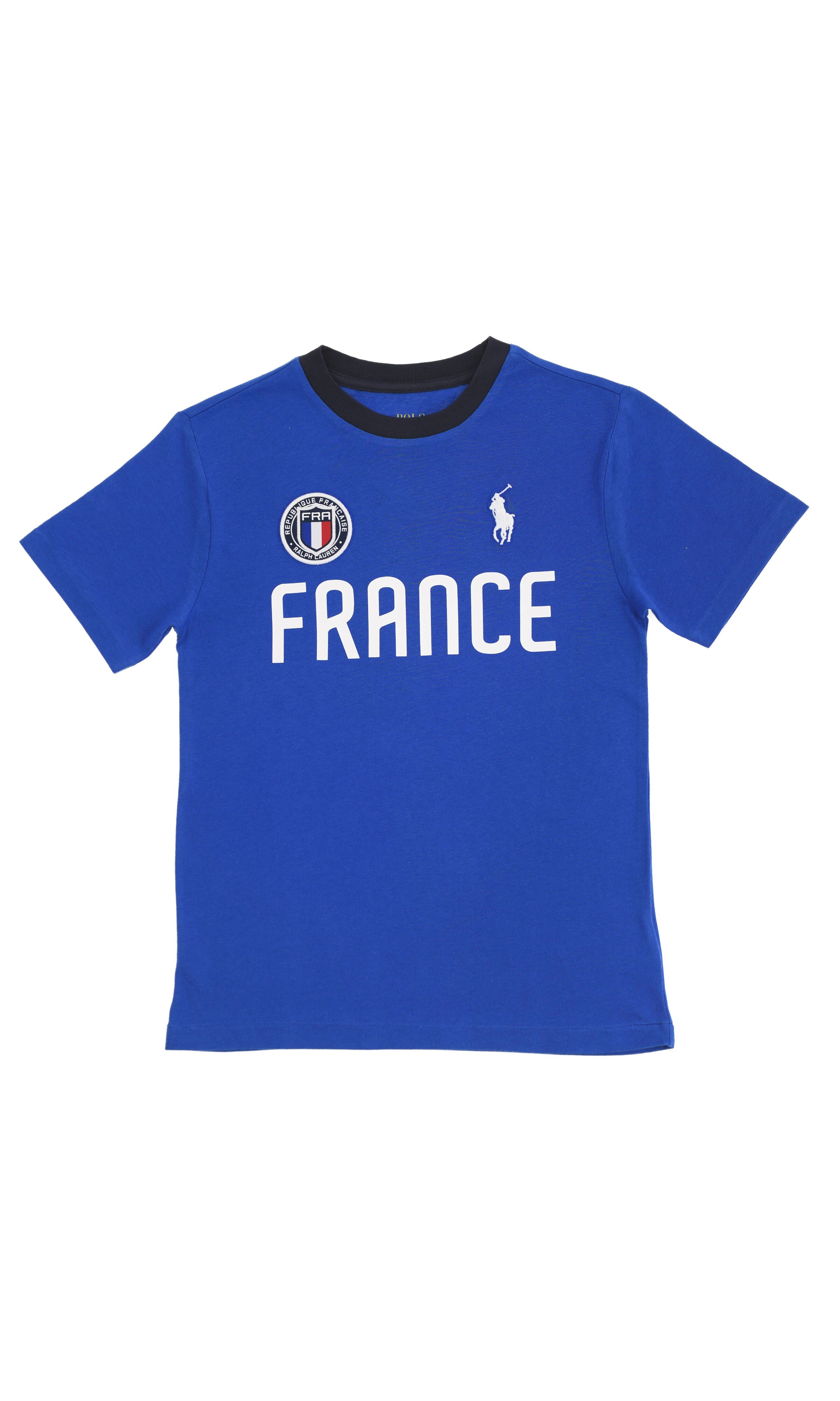 Blue T-shirt with FRANCE inscription, Polo Ralph Lauren - Celebrity-Club