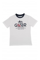 White T-shirt with GBR inscription, Polo Ralph Lauren