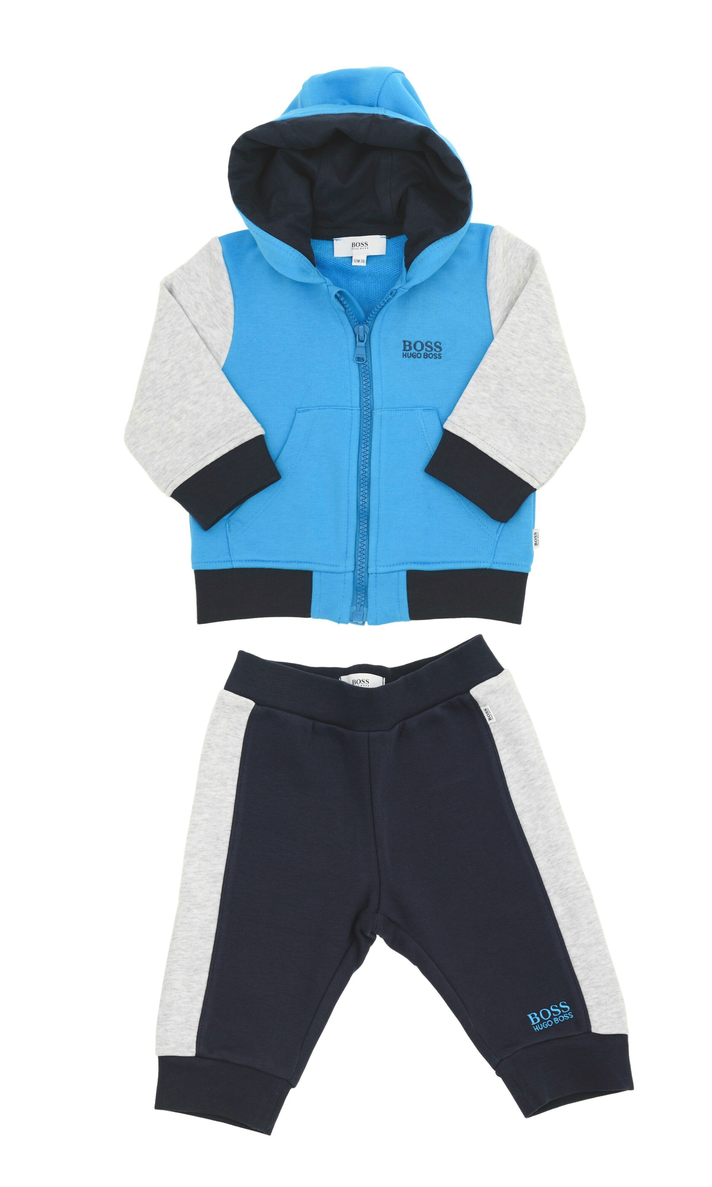 hugo boss navy blue tracksuit