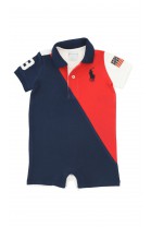 Navy blue-and-red boys romper, Polo Ralph Lauren