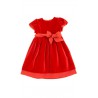 Sukienka welurowa z krótkim rękawem - czerwona, Mariella Ferrari