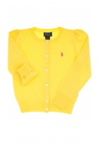 Yellow girls cardigan with buttons in the front, Polo Ralph Lauren