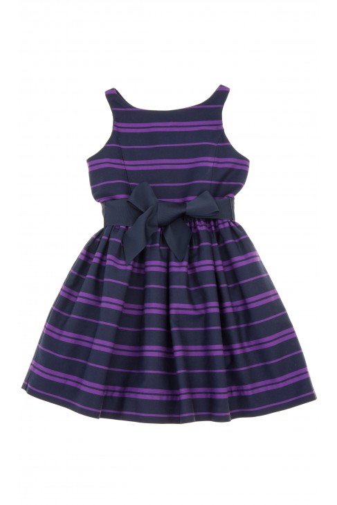 Dress in navy blue-and-violet checker, Polo Ralph Lauren