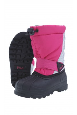 Pink-and-silver snow boots, Polo Ralph Lauren