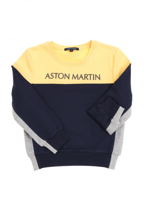 Bluza chłopięca żółto granatowa, Aston Martin Bluza chłopięca żółto granatowa, Aston Martin
