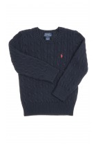 Navy blue sweater plait weave, Polo Ralph Lauren