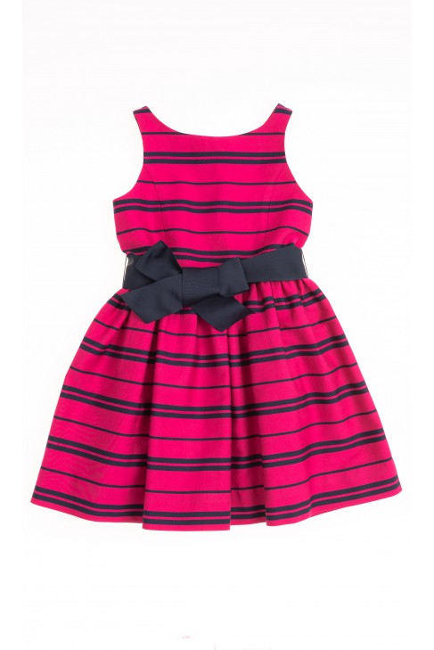 Pink dress in navy blue stripes, Polo Ralph Lauren