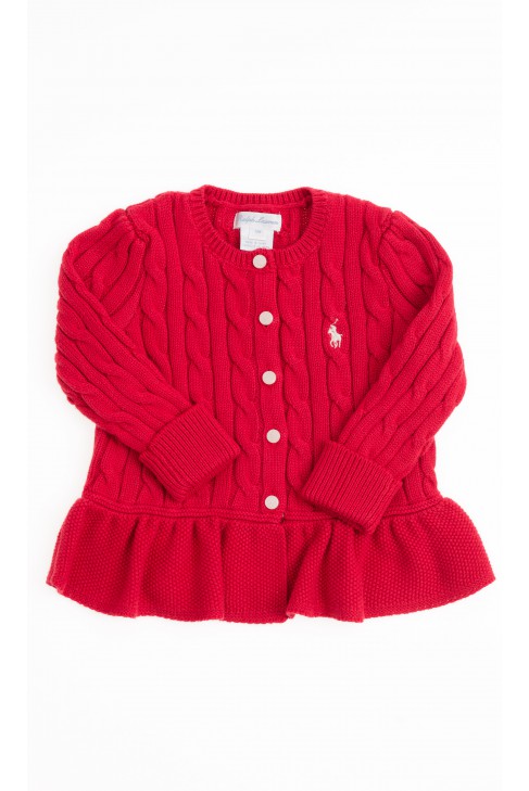 Red frilled sweater, Polo Ralph Lauren