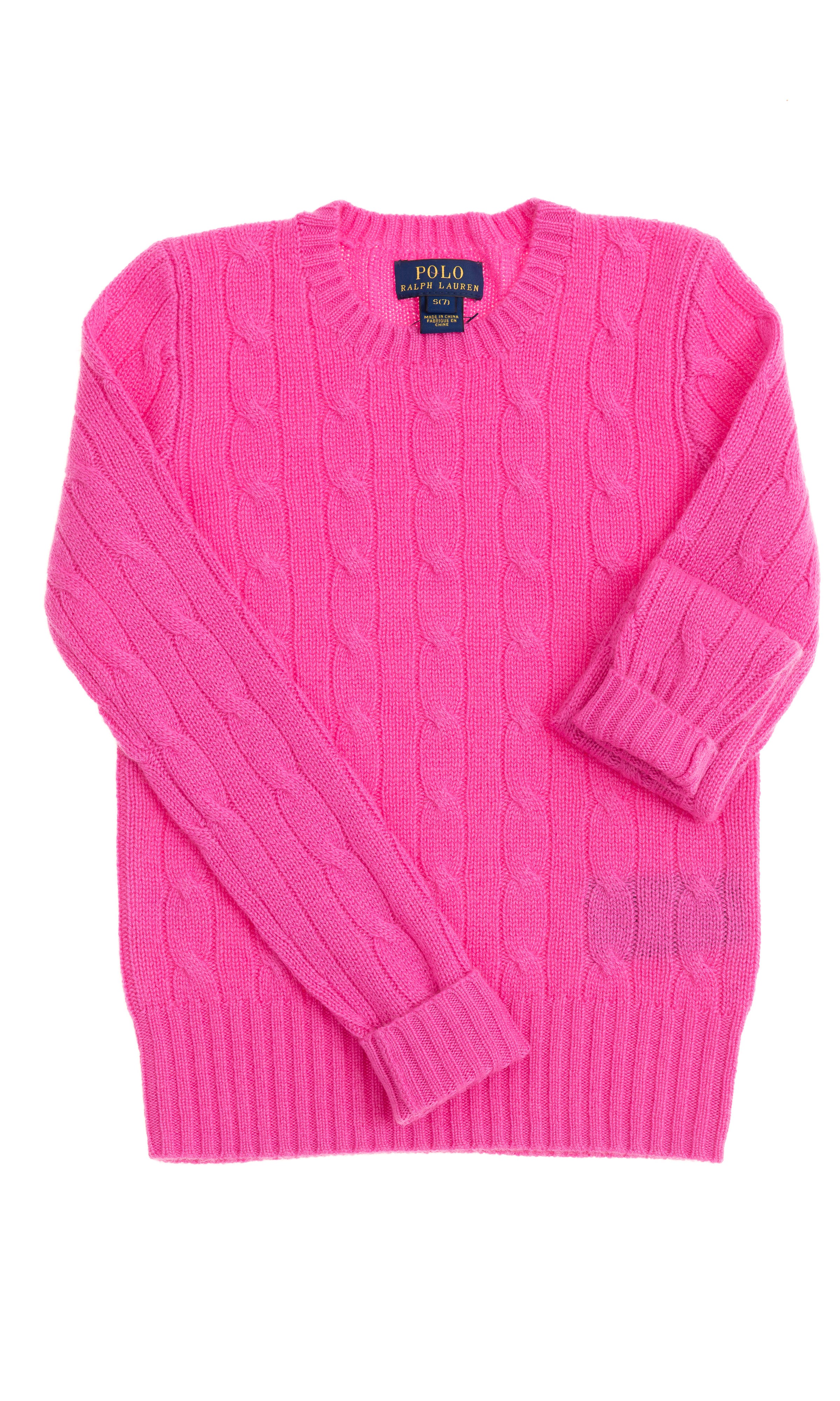 ralph lauren pink cashmere sweater
