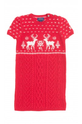 Red dress with Christmas patterns, Polo Ralph Lauren