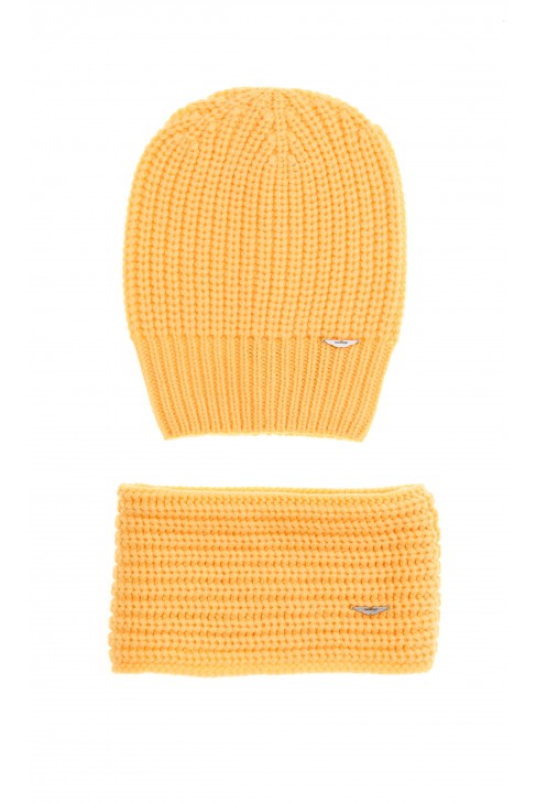 Yellow set - hat and scarf, Aston Martin