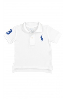 White polo shirt with a blue horse, Polo Ralph Lauren