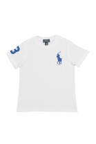 White T-shirt with a sapphire horse, Polo Ralph Lauren
