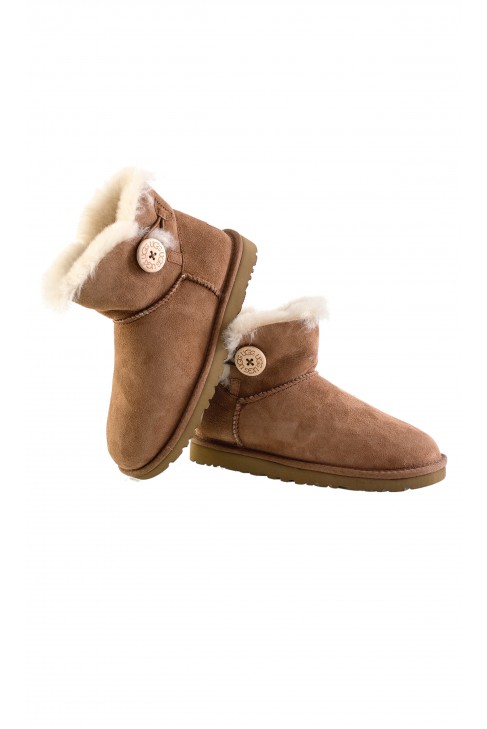 Brown shoes, W MINI BAILEY BUTTON, UGG