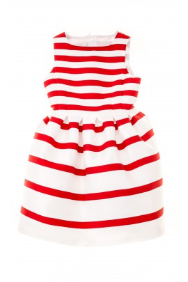 Dress with red-and-white horizontal stripes, Colorichiari