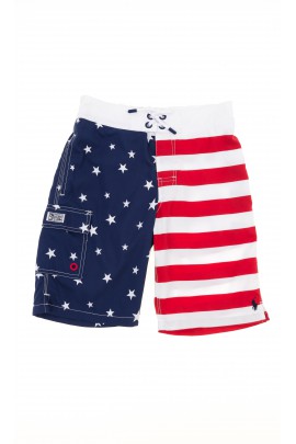 Swim shorts with an American flag design, Polo Ralph Lauren