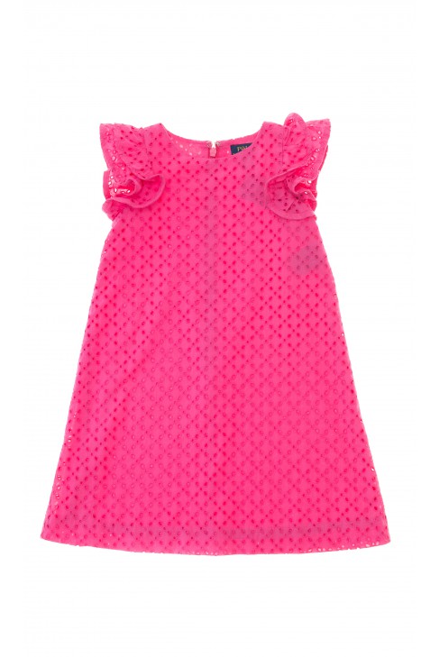 Pink openwork baby dress, Polo Ralph Lauren