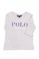 Grey long sleeved girl t-shirt, Polo Ralph Lauren
