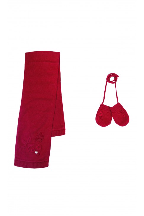 Red set: scarf + mittens, Tartine et Chocolat