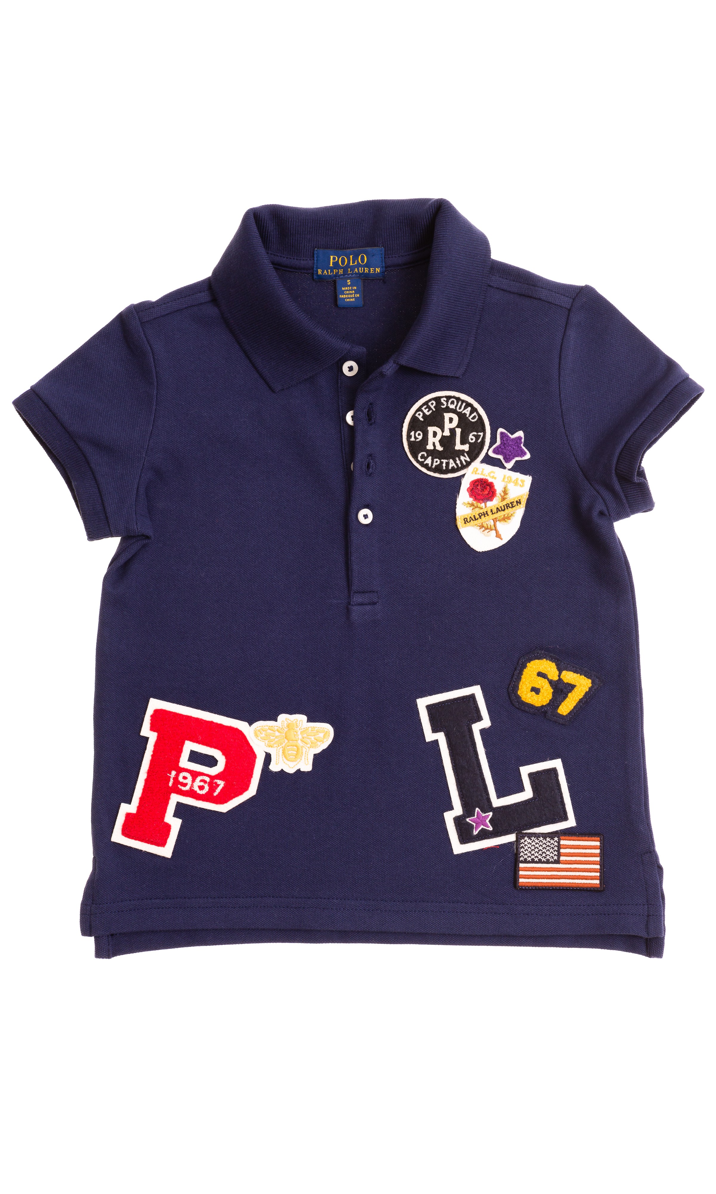 girls navy polo shirt