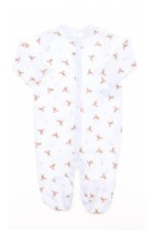 White baby sleepers with pink teddy bears, Polo Ralph Lauren