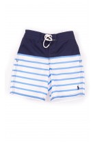 Navy blue boy swim shorts striped white-and-blue, Polo Ralph Lauren