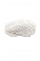 Boy flat cap for the baptism checked in beige, Colorichiari