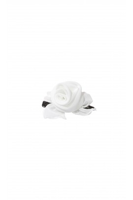 Decorative hairpin with white rose, Aletta