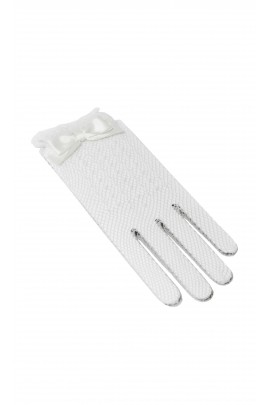 White openwork girl gloves, Aletta