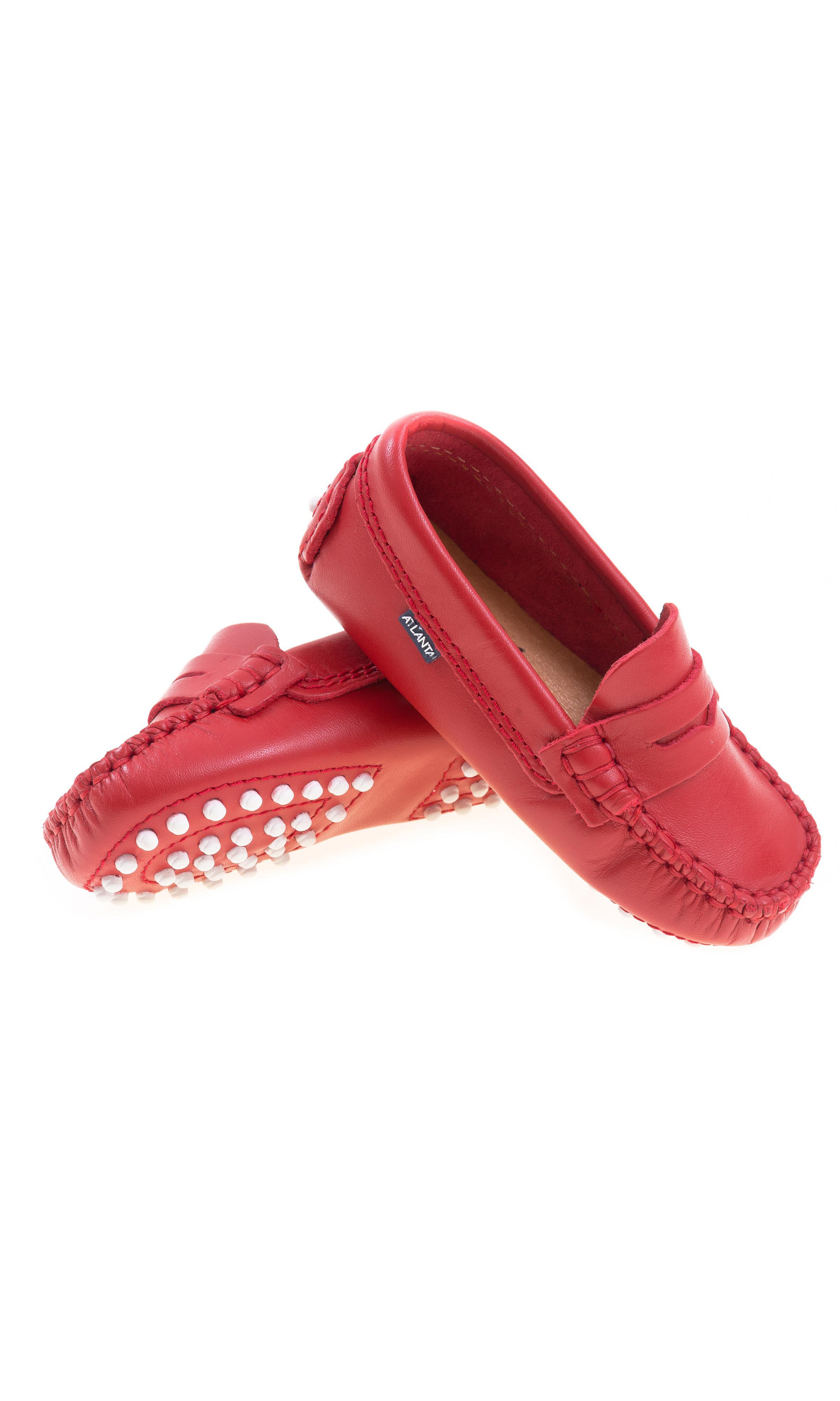 red baby moccasins