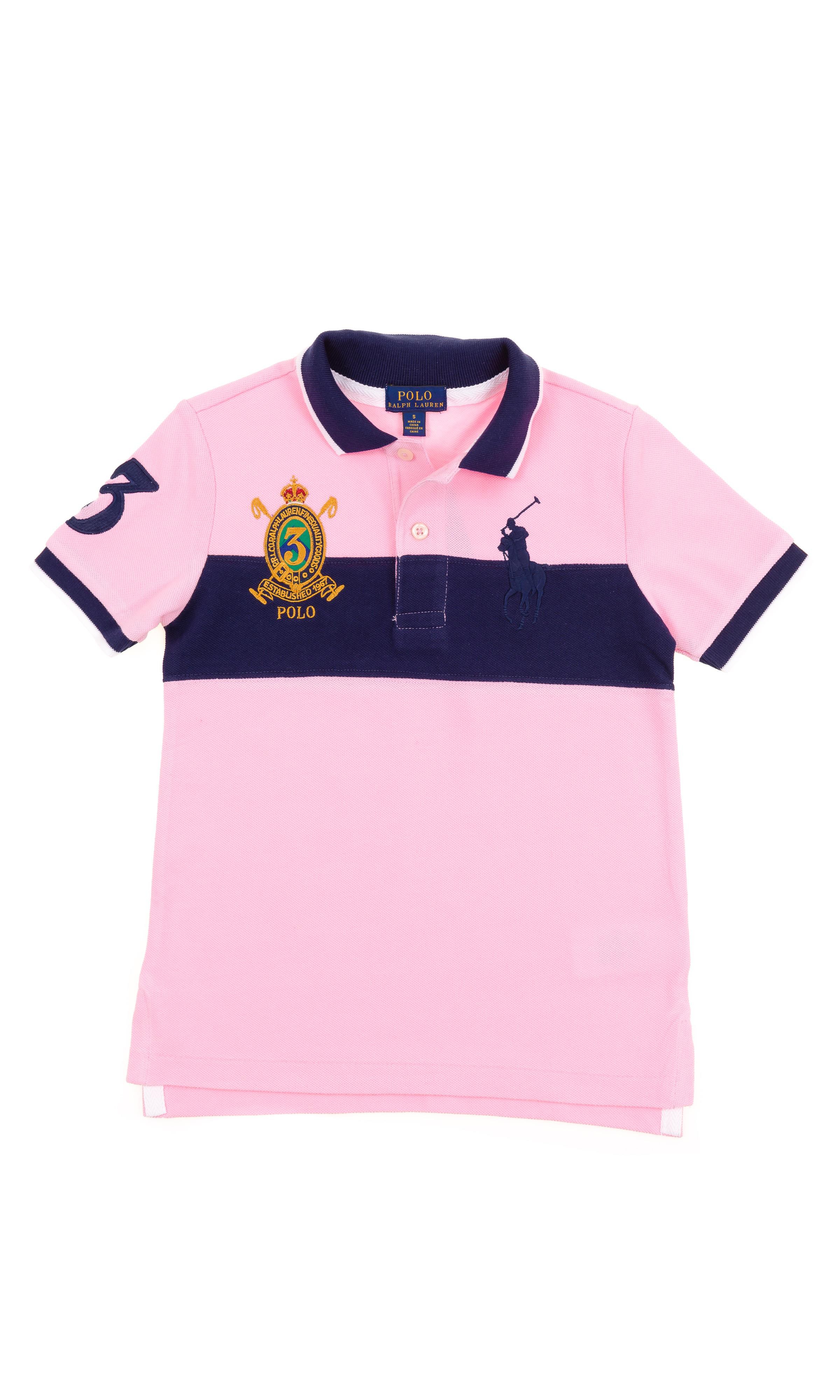 pink and blue ralph lauren shirt