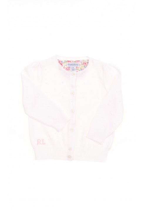 White baby cardigan, Polo Ralph Lauren