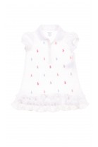 White baby dress with little horses, Polo Ralph Lauren