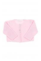 Pink short baby cardigan, Ferrari Mariella