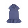 Navy blue girls dress with gathered frill at the bottom, Polo Ralph Lauren