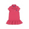 Burgundy girls dress with gathered frill at the bottom, Polo Ralph Lauren