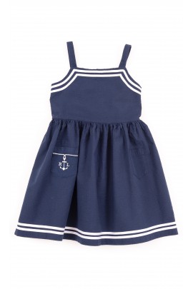 Navy blue elegant dress with straps, Polo Ralph Lauren