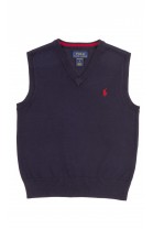 Navy blue boys cotton vest, Polo Ralph Lauren