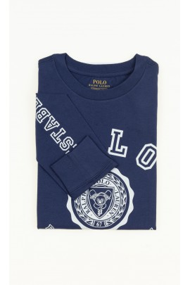 Navy blue boys t-shirt long sleeved, Polo Ralph Lauren