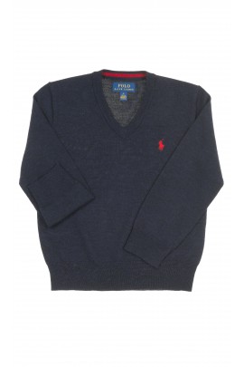 Navy blue boys sweater V-neck, Polo Ralph Lauren
