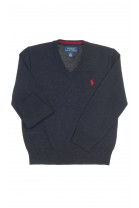Navy blue boys sweater V-neck, Polo Ralph Lauren