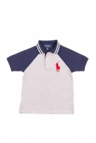 Grey and navy blue boy polo shirt, Polo Ralph Lauren