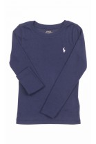 Navy blue girl t-shirt long sleeved, Polo Ralph Lauren