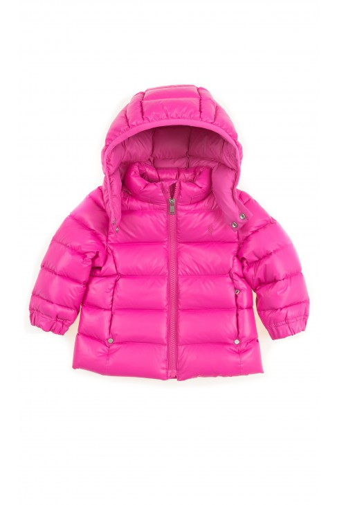 Pink down hooded jacket, Polo Ralph Lauren